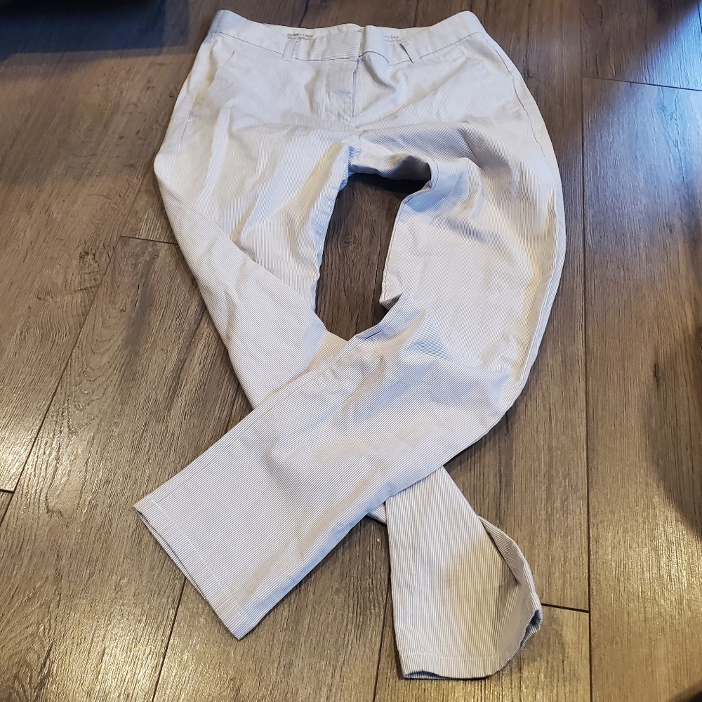 Gap pinstripe trousers, skinny crop khaki